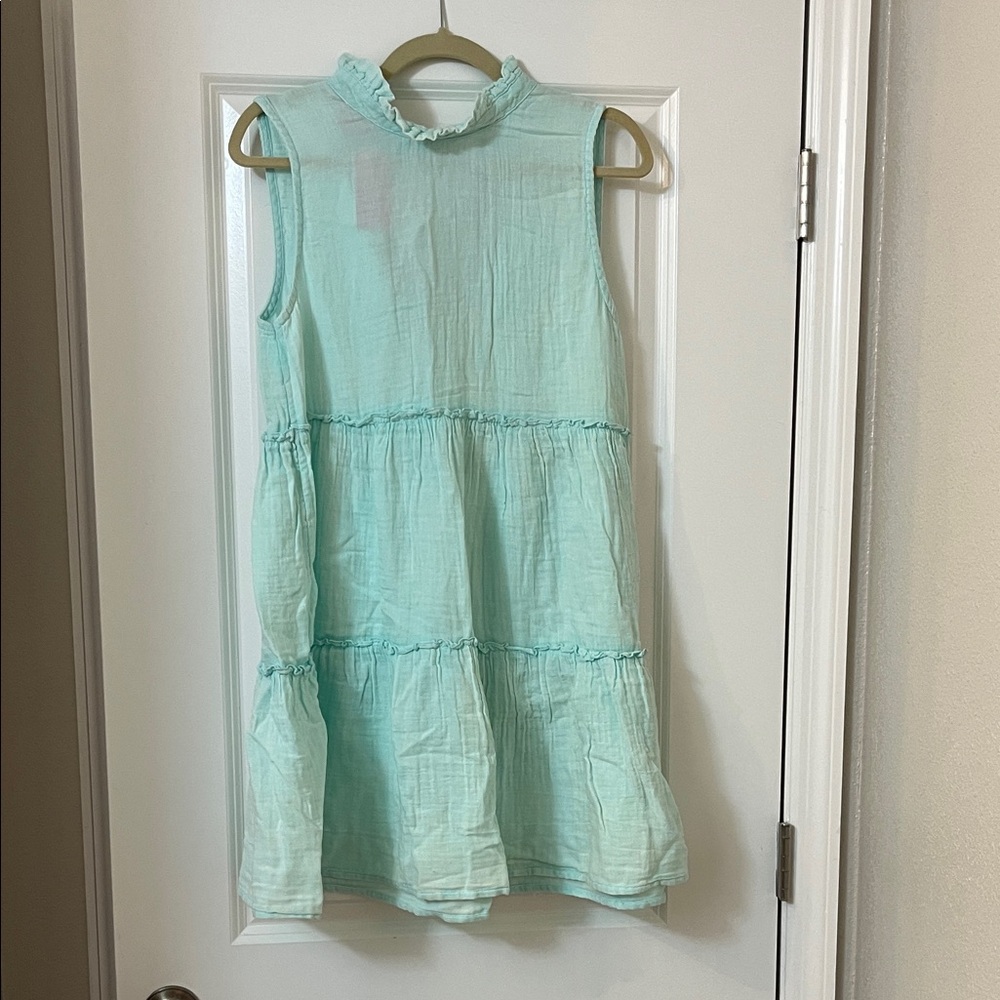 Simply Southern Light Blue Ruffle Mini Dress